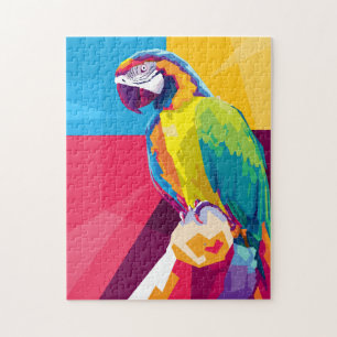 Pop Art Parrot Porträt Puzzle