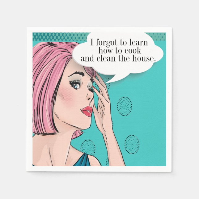 Pop Art Party Cocktail Napkins Serviette (Vorderseite)