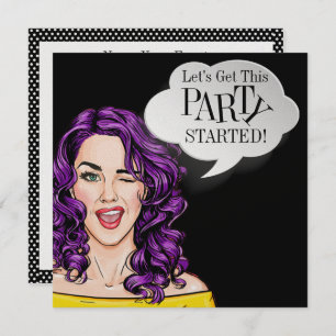 Pop Art Party Einladung