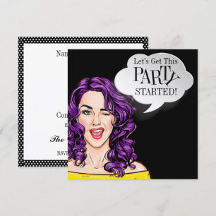 Pop Art Party Einladung