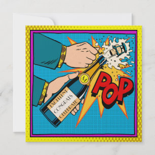 Pop-Art-Party-Feier-Einladung Einladung
