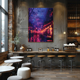 Pop Art: Paseo Nocturno en la Ciudad Fotodruck