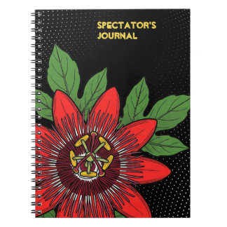 Pop Art Passiflora Coccinea Spiral Notizblock