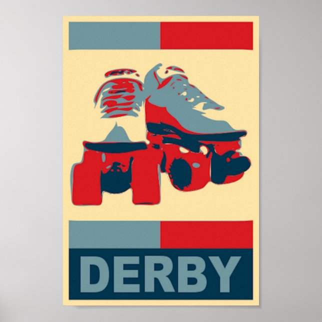 Pop Art Patriotic Derby Canvas Print Poster (Vorne)