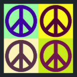 Pop Art Peace Sign Symbol Poster<br><div class="desc">Populäre und historische Symbole - Symbol des Friedens Symbol Digitaler Pop Kunst</div>