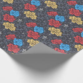 Pop Art Peonies Floral Wrapping Paper Geschenkpapier