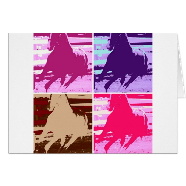 Pop Art Pferde (Vorderseite (Horizontal))