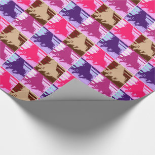 Pop Art Pferde Geschenkpapier