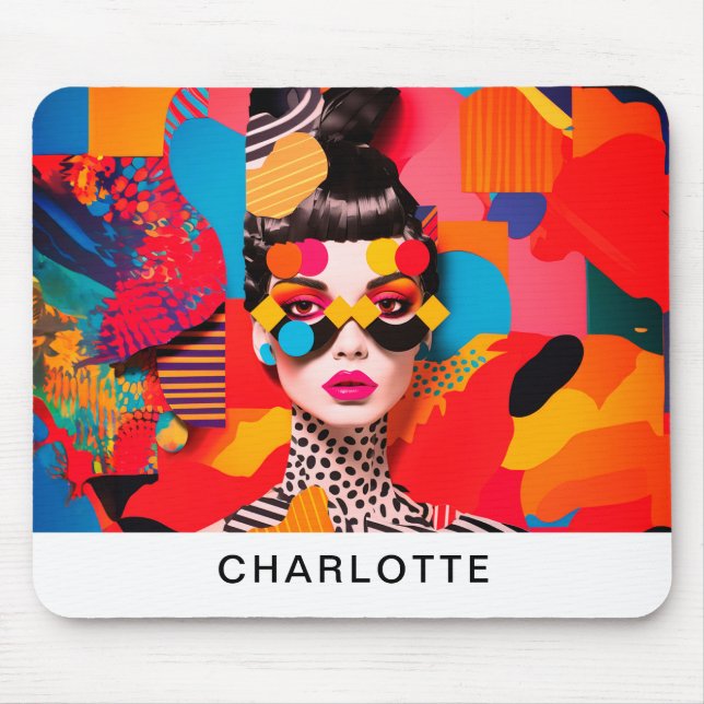 Pop Art Photo Collage  Mousepad (Vorne)