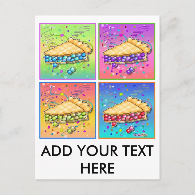 Pop Art Pie Postkarte (Vorderseite)
