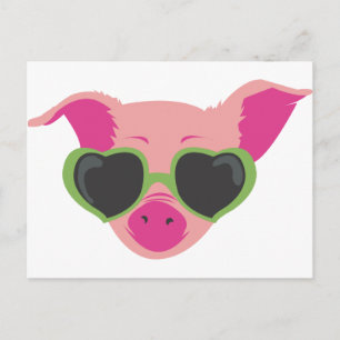 Pop Art Piggy Postkarte