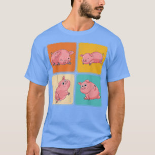 Pop Art Piglet Lover Bauer Niedliches Farmtier Sch T-Shirt