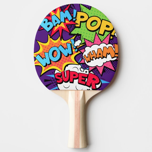 Pop Art Ping Pong Paddle Tischtennis Schläger (Vorderseite)