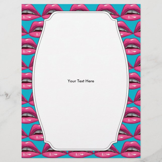 Pop Art Pink Lips Makeup Flyer (Vorne)