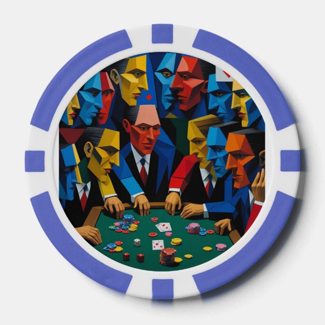 Pop Art Poker Night Casino Pokerchips (Vorderseite)