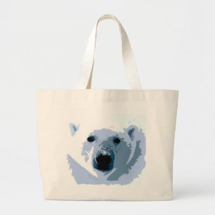Pop Art Polar Bear Jumbo Stoffbeutel