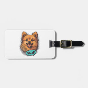 Pop Art Pomeranian – Retro Comic Hund Gepäckanhänger