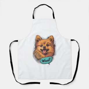 Pop Art Pomeranian – Retro Comic Hund Schürze