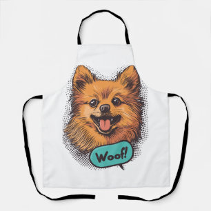 Pop Art Pomeranian – Retro Comic Hund Schürze