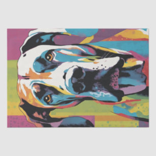 Pop Art Pooch: Großartiger Dane-Glamour Seidenpapier
