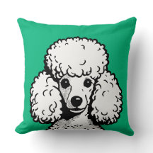 Pop Art Poodle Green & White Chic Ästhetik