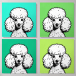 Pop Art Poodle in Grüntönen Schaumstoff Fotofliesen<br><div class="desc">Pop Art Poodle in Schattierungen aus grünem Foto</div>
