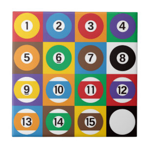 Pop Art Pool Balls Fliese
