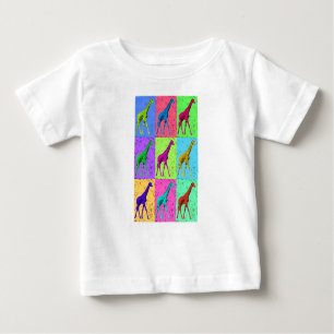 Pop Art Popart Walking Giraffe mehrfarbig Baby T-shirt
