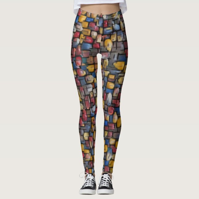 Pop Art Popcorn Leggings (Vorderseite)