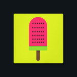 Pop Art popsicle fruchtige Wassermelone Leinwanddruck<br><div class="desc">Eine niedliche Pop Kunst farbenfrohe helle Illustration eines Wassermelone Popsicle Eisblock in Rosa und Kalkgrün. Glücklich und fruchtig !</div>