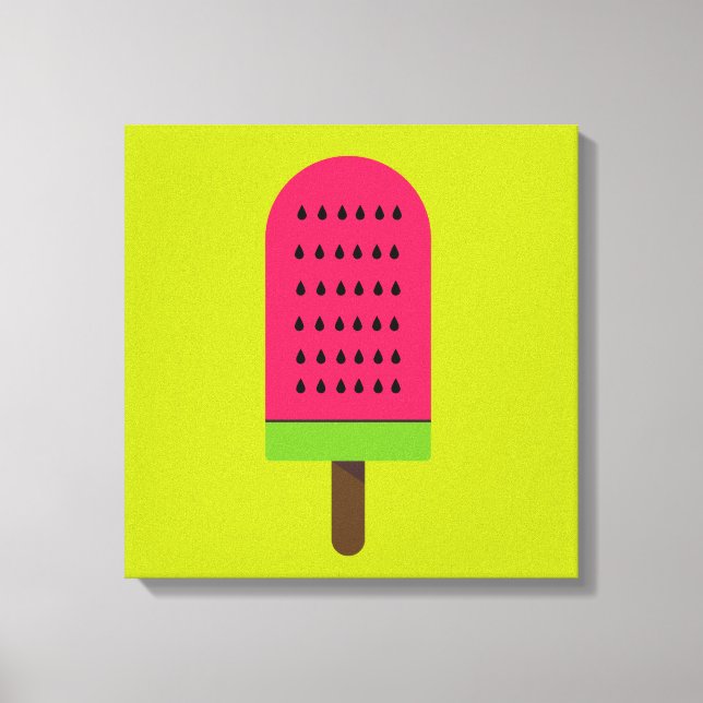 Pop Art popsicle fruchtige Wassermelone Leinwanddruck (Vorderseite)