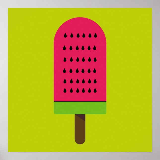 Pop Art popsicle fruchtige Wassermelone Poster (Vorne)
