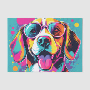 Pop Art Portrait Beagle Seidenpapier
