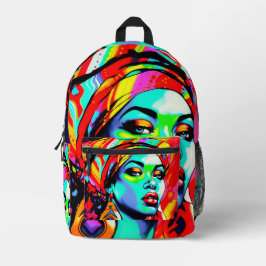 Pop Art Portrait Bedruckter Rucksack
