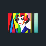 Pop Art Portrait Canvas Leinwanddruck<br><div class="desc">In der Leinwand "Öl" präsentieren wir ein farbenprächtiges Pop-Kunstporträt einer Frau, die vom ikonischen Stil des Pop Roy Lichtenstein inspiriert ist. Dieses Gemälde erfasst das Wesen der Pop-Kunstbewegung mit seinen kühnen Farben, grafischen Elementen und der in Comic buchstäblich inspiriert Ästhetik. Das Portrait zeigt eine Frau mit übertriebenen Merkmalen und einer...</div>