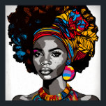Pop Art Portrait eines Afrikanischen Mädchens aus  Poster<br><div class="desc">"Erleben Sie die Essenz der 80er Culture mit diesem kühlen und lebendigen Pop Art Portrait. Dieses einzigartige Kunstwerk zeichnet die ikonische Mode und den persönlichen Stil der Zeit aus, mit fetten Strichen und hellen Farben, die es zu einem Muss für jede Pop Kunstsammlung machen. Verpassen Sie nicht Ihre Chance, eine...</div>