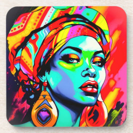 Pop Art Portrait Getränkeuntersetzer