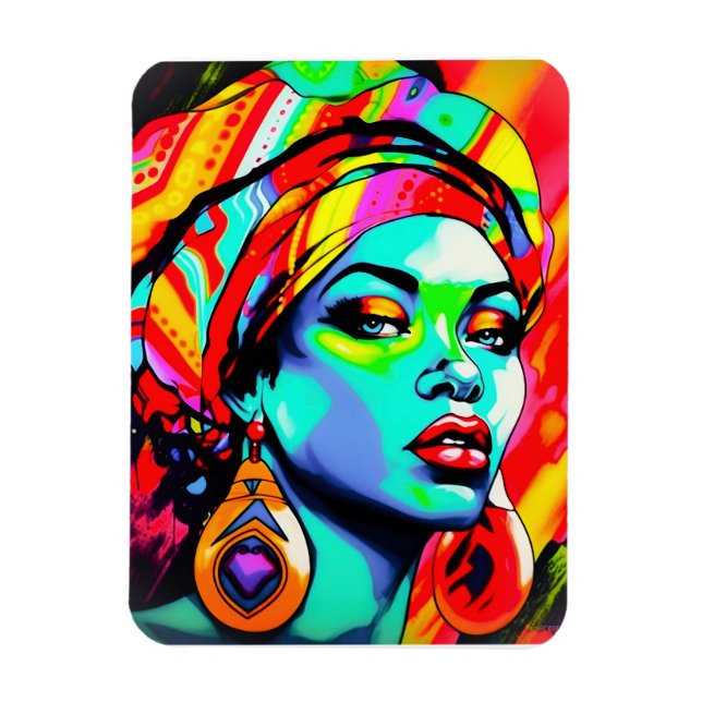 Pop Art Portrait Magnet (Vertikal)