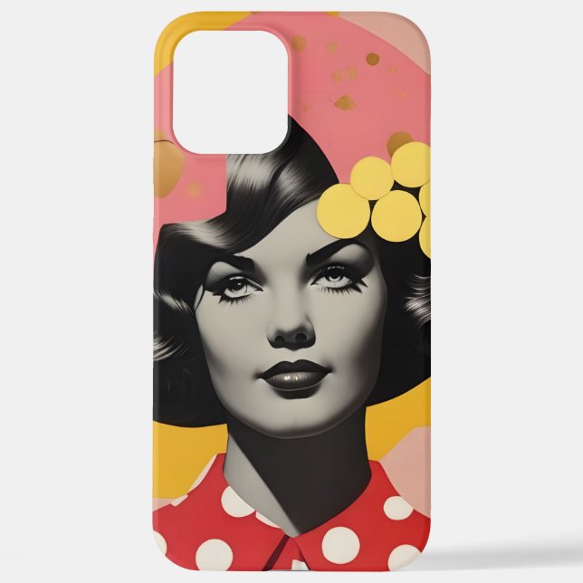 Pop Art Portrait Phone Case iPhone Hülle (Rückseite)