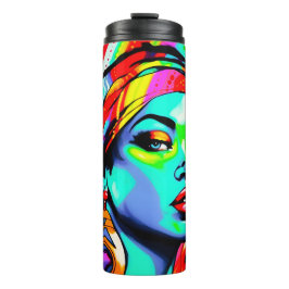 Pop Art Portrait Thermosbecher