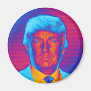 Pop Art Präsident Trump Magnet