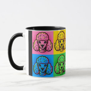 Pop-Art-Pudel-Kaffeetasse Tasse