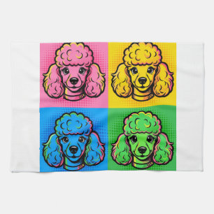 Pop-Art-Pudel-Küchenhandtuch Geschirrtuch