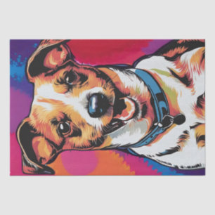 Pop Art Pup: Jack Russell Terrier Decoupage Seidenpapier
