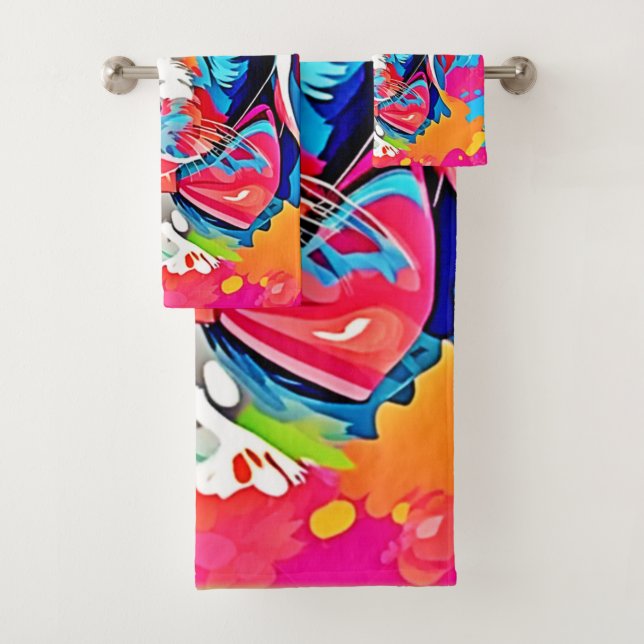 Pop Art Puppy Badhandtuch Set (Insitu)