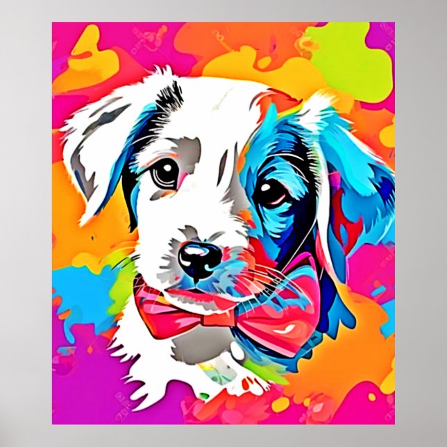 Pop Art Puppy Poster (Vorne)