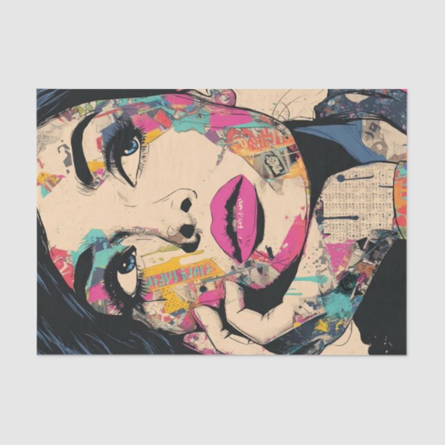 PoP Art Queen1  Seidenpapier (Vorderseite)