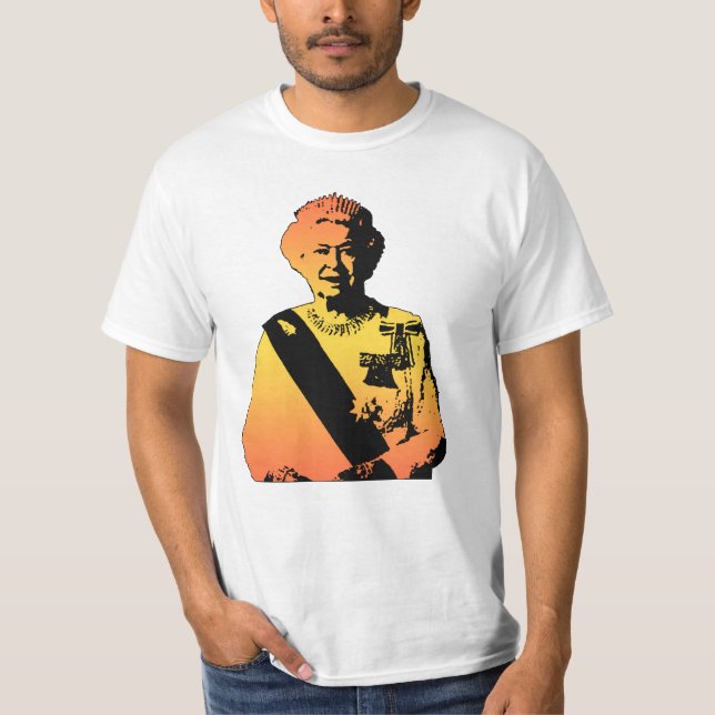 Pop Art Queen Elizabeth T-Shirt (Vorderseite)