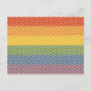 Pop Art Rainbow Flag Postkarte