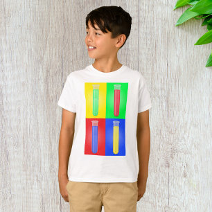 Pop-Art-Reagenzgläser Wissenschaft Chemie Labor T-Shirt